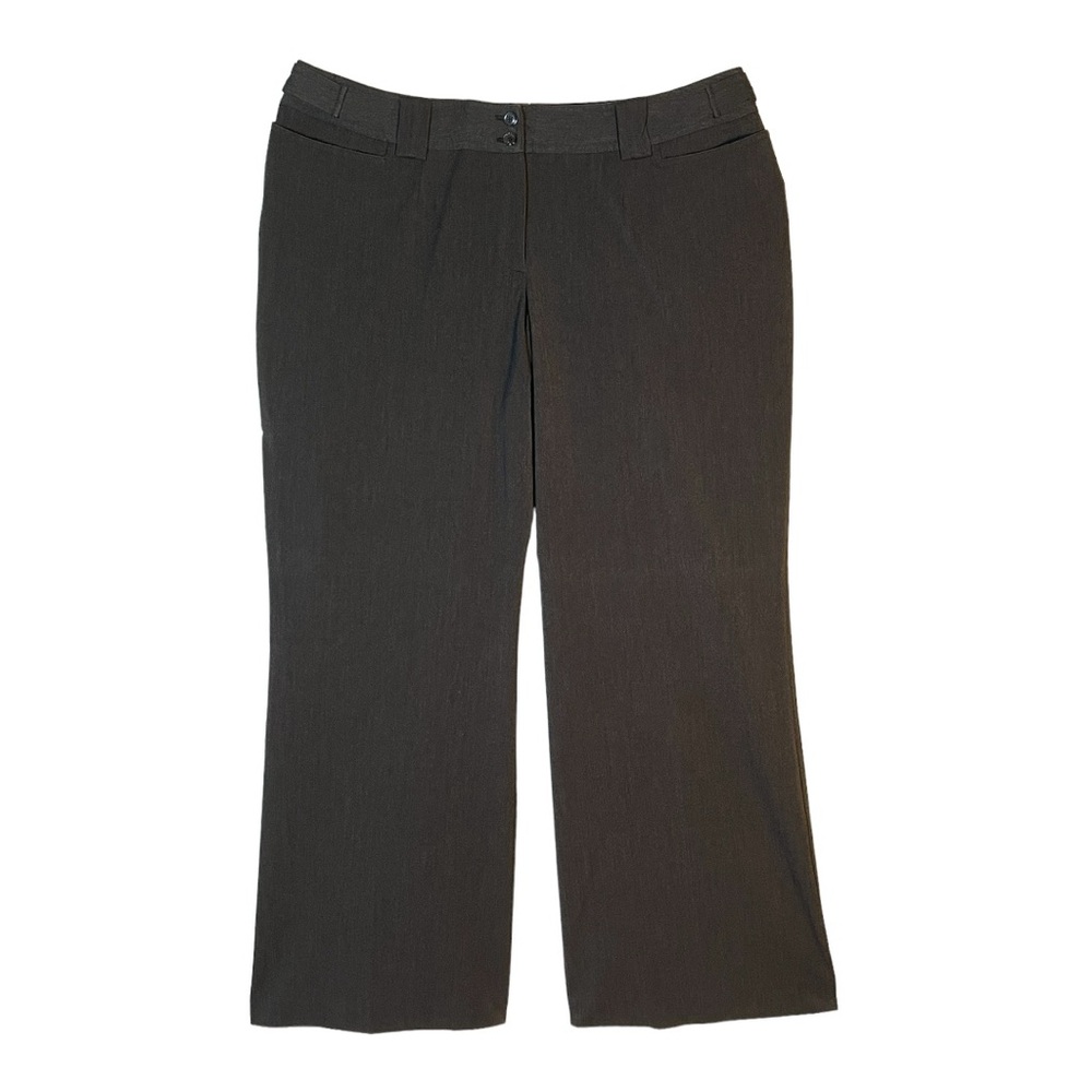 Lane Bryant Right Fit Gray Wide Leg Curvy High Rise Dress Pants Relaxed Fit 18